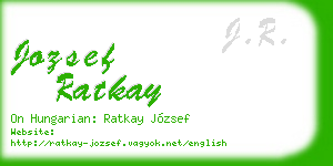 jozsef ratkay business card