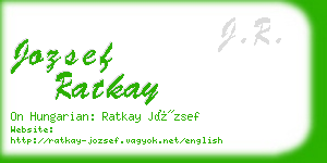 jozsef ratkay business card